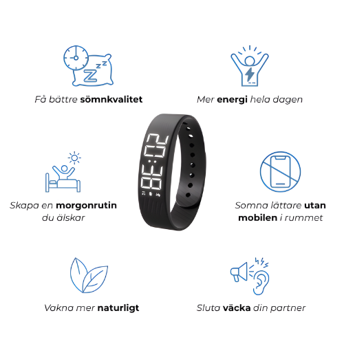 PureRise™ - Vibrerande väckarklocka