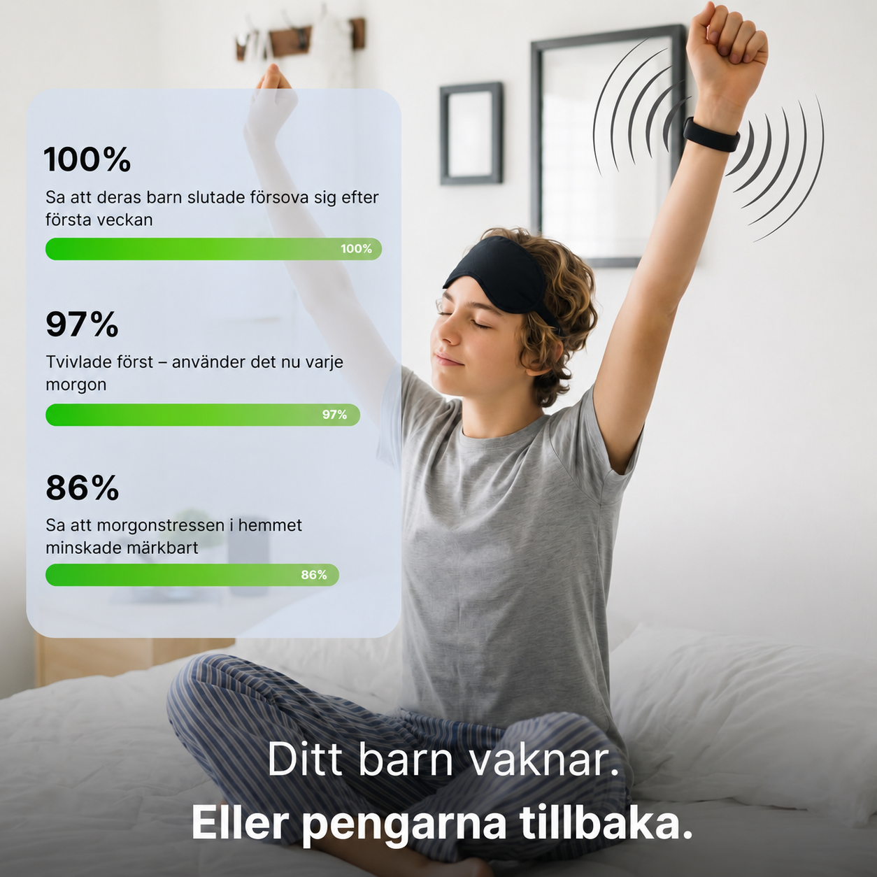 PureRise Vibrerande Väckningsband